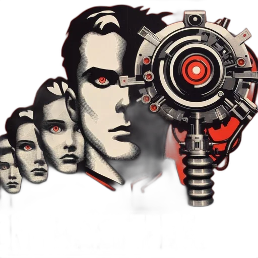 robot, face, weapon, mask transparent PNG cut-out