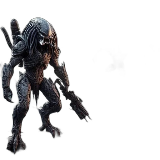 creature, robot, weapon, staff transparent PNG cut-out