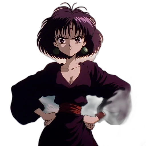 dress, staff, face, weapon transparent PNG cut-out