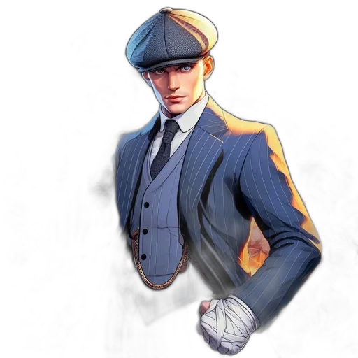 hat, jacket, staff, face transparent PNG cut-out