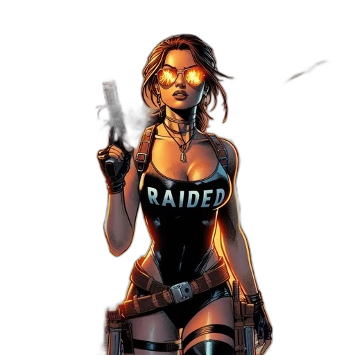 comic book art, concept art, cyberpunk, woman transparent PNG cut-out