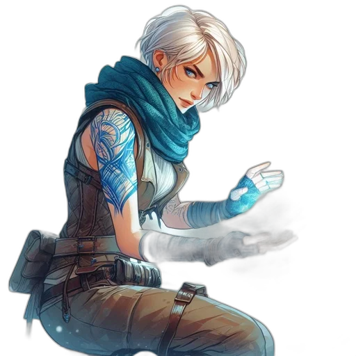 jacket, concept art, comic book art, cyberpunk transparent PNG cut-out