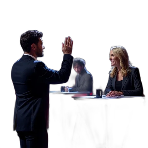 staff, factor, judges, including transparent PNG cut-out