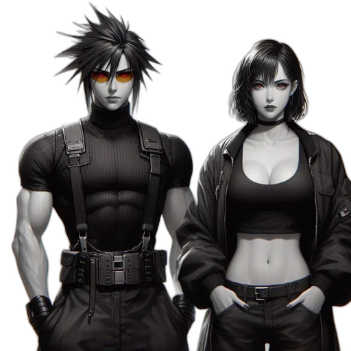 cyberpunk, concept art, comic book art, fantasy art transparent PNG cut-out