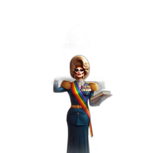 staff, dress, crown, jacket transparent PNG cut-out