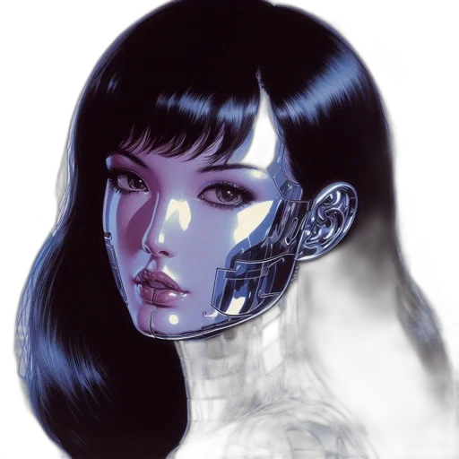 robot, face, mask, cyberpunk transparent PNG cut-out