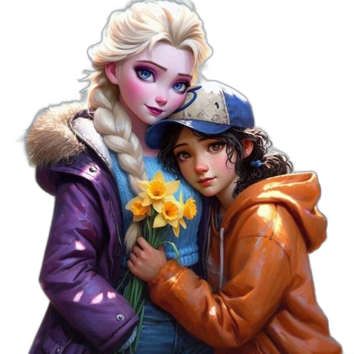 jacket, flower, concept art, fantasy art transparent PNG cut-out