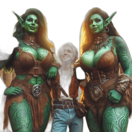 fantasy art, concept art, comic book art, 3d render transparent PNG cut-out