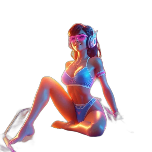robot, cyberpunk, concept art, vaporwave transparent PNG cut-out