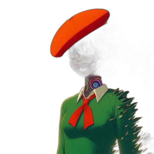 hat, staff, mask, creature transparent PNG cut-out