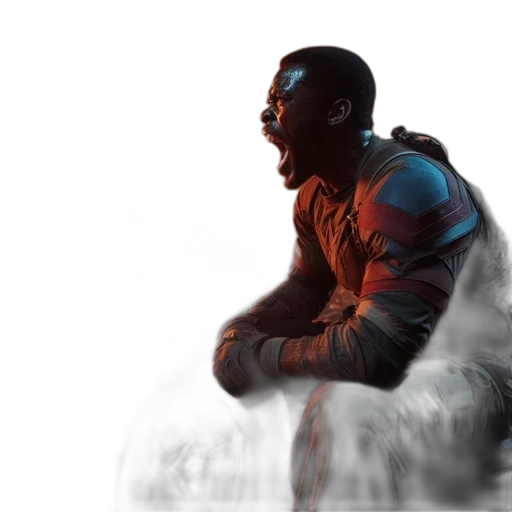 jacket, face, concept art, comic book art transparent PNG cut-out