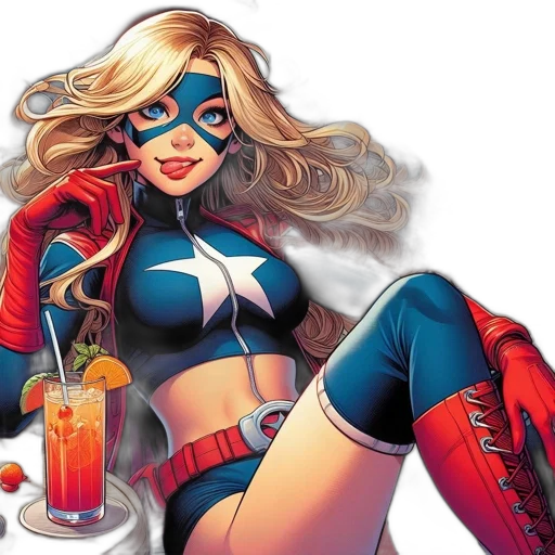 comic book art, concept art, stylized, superhero transparent PNG cut-out