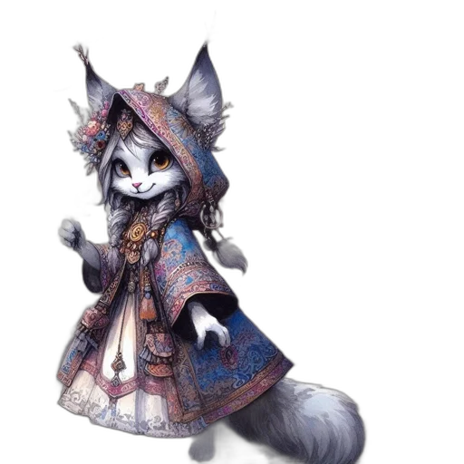 staff, mask, dress, creature transparent PNG cut-out