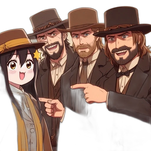 hat, staff, weapon, anime transparent PNG cut-out