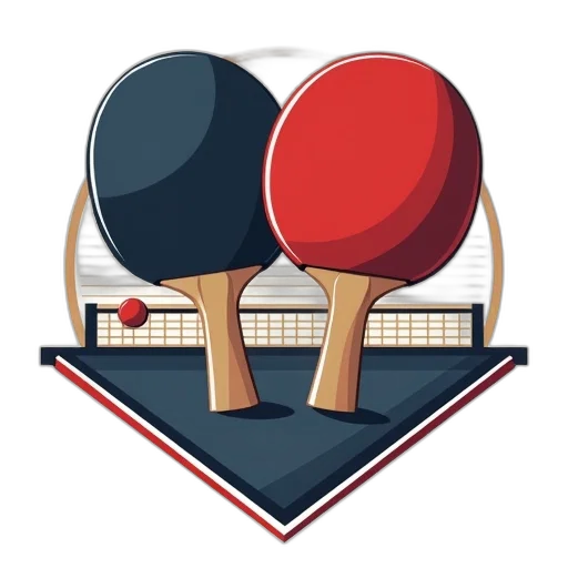 pixel art, ping, pong, emblem transparent PNG cut-out