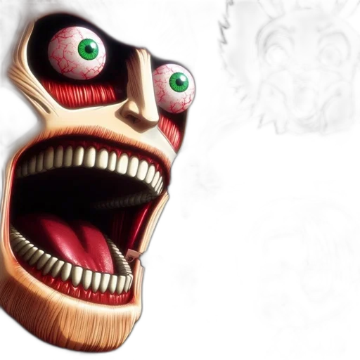 mask, face, creature, 3d render transparent PNG cut-out