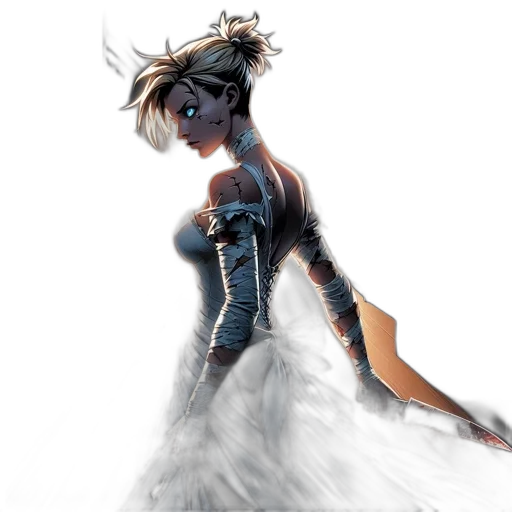 dress, sword, staff, weapon transparent PNG cut-out