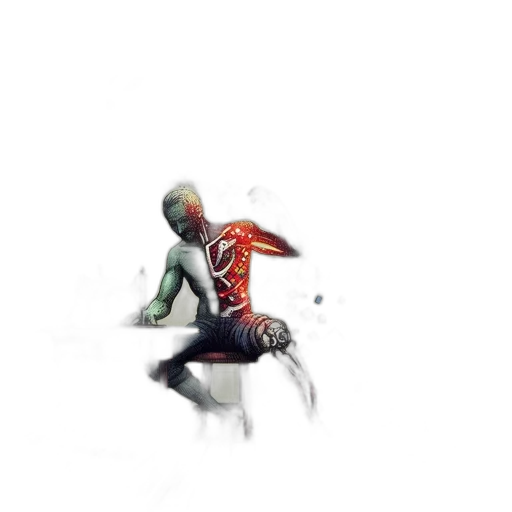 robot, dragon, jacket, weapon transparent PNG cut-out
