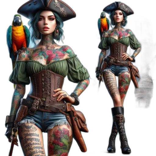 concept art, fantasy art, photorealistic, 3d render transparent PNG cut-out