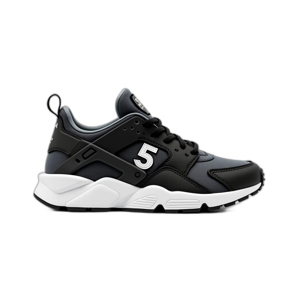 shoes, 3d render, single, black transparent PNG cut-out