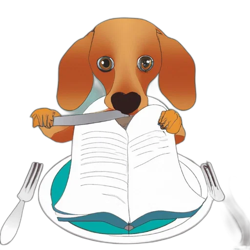 food, staff, anthropomorphic, dog transparent PNG cut-out