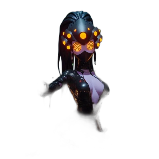 creature, mask, robot, hair transparent PNG cut-out