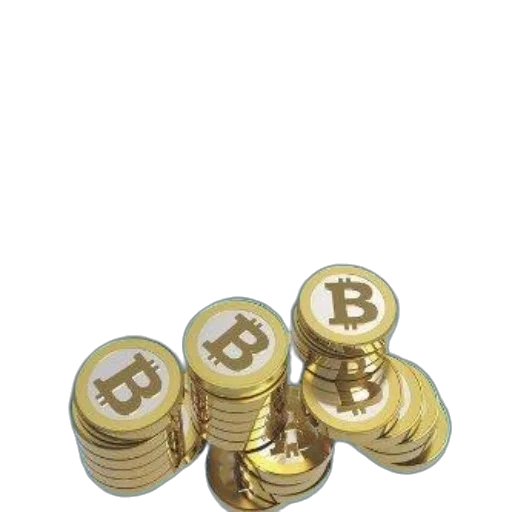 jewelry, 3d render, golden, bitcoin transparent PNG cut-out