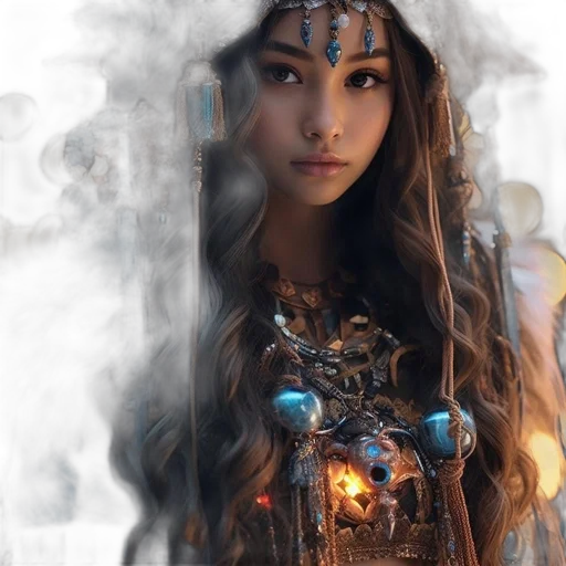 jewelry, crown, face, fantasy art transparent PNG cut-out