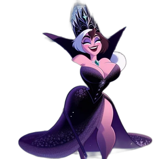 crown, dress, hat, staff transparent PNG cut-out
