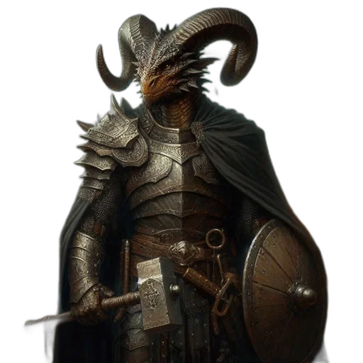 dragon, mask, sword, staff transparent PNG cut-out