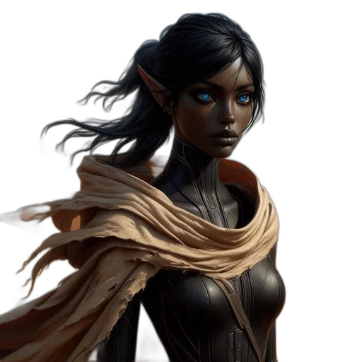 fantasy art, concept art, comic book art, photorealistic transparent PNG cut-out