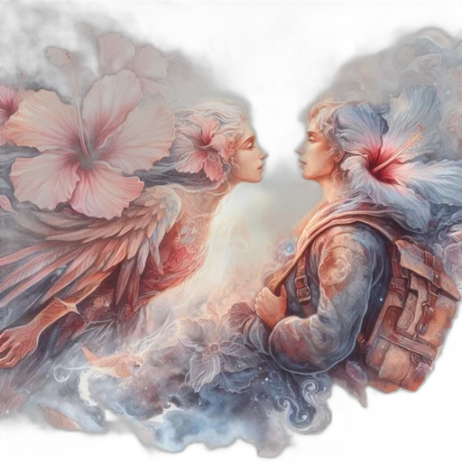 watercolor, fantasy art, concept art, photorealistic transparent PNG cut-out