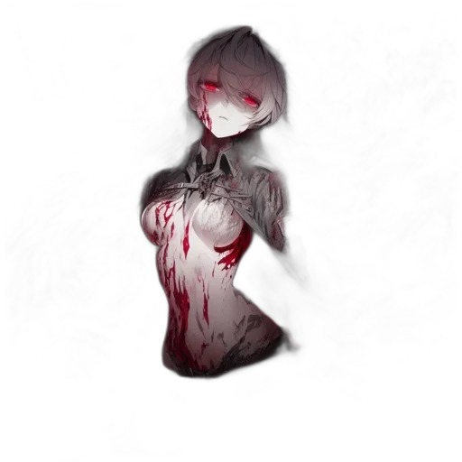 dress, creature, face, staff transparent PNG cut-out