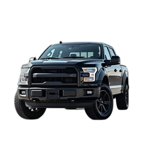 car, black, pickup, truck transparent PNG cut-out