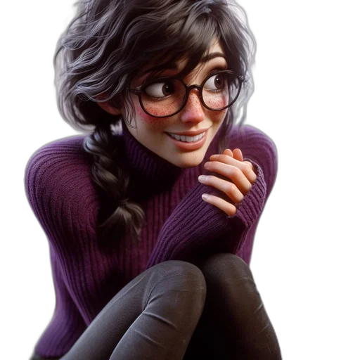 face, dress, cartoon, concept art transparent PNG cut-out