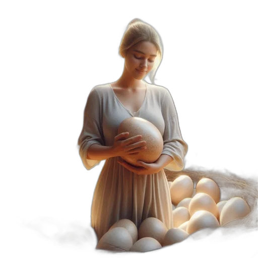 food, dress, jewelry, oil painting transparent PNG cut-out