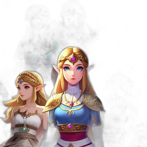 crown, dress, sword, staff transparent PNG cut-out