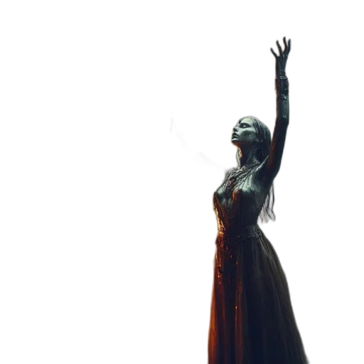 dress, crown, concept art, 3d render transparent PNG cut-out