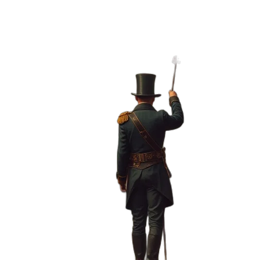 staff, hat, umbrella, jacket transparent PNG cut-out