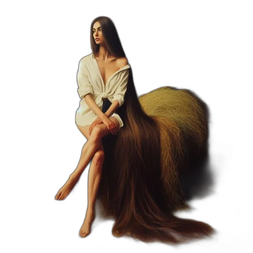 hair, dress, creature, animal transparent PNG cut-out