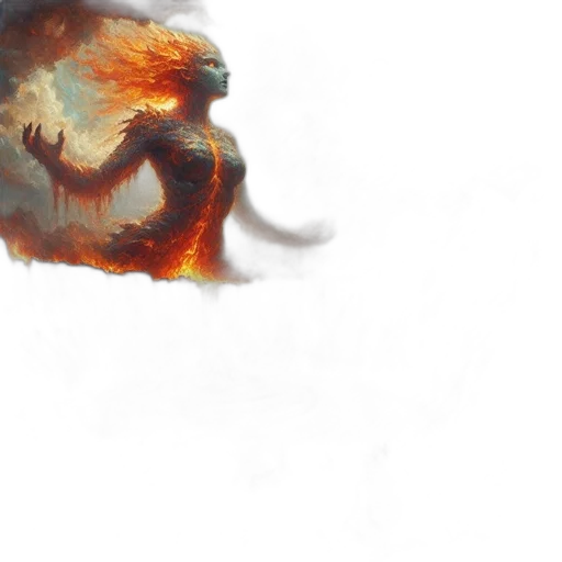dragon, creature, hair, mask transparent PNG cut-out