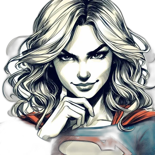face, comic book art, concept art, cartoon transparent PNG cut-out