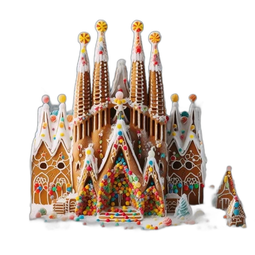 3d render, life-sized, detailed, gingerbread transparent PNG cut-out