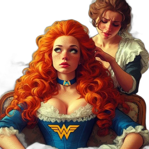 crown, hair, dress, face transparent PNG cut-out