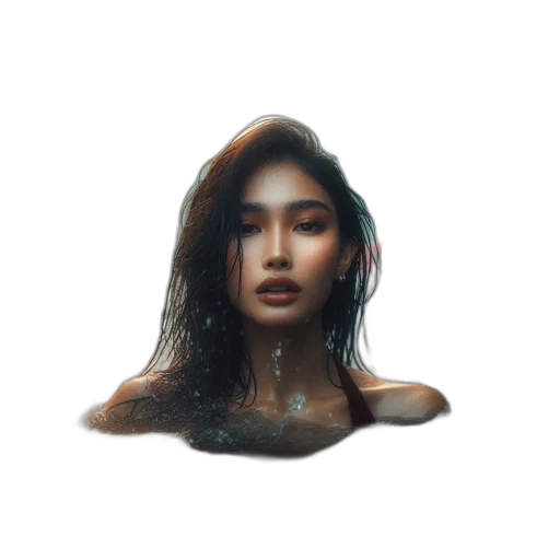 face, hair, crown, creature transparent PNG cut-out