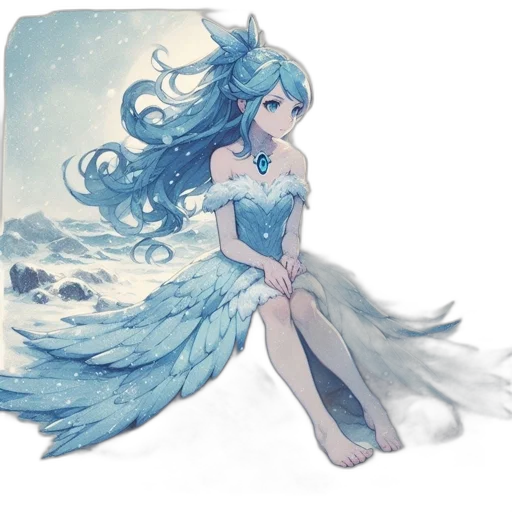 dress, creature, staff, dragon transparent PNG cut-out