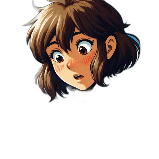 face, hair, creature, staff transparent PNG cut-out