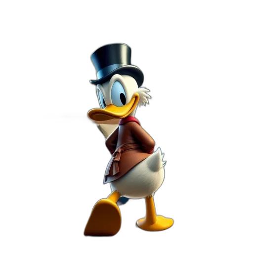 hat, animal, staff, 3d render transparent PNG cut-out