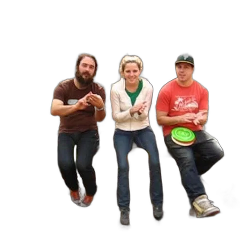 staff, three, people, sit transparent PNG cut-out