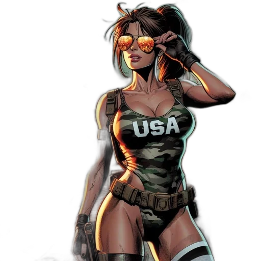 comic book art, concept art, cartoon, cyberpunk transparent PNG cut-out